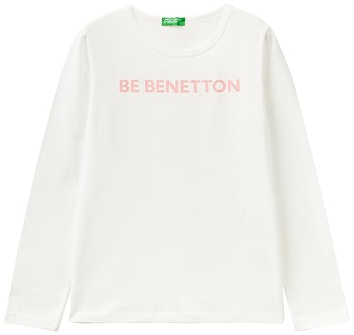 United Colors of Benetton Mädchen M/L 3096c10d3 T-Shirt, Bianco Panna 074, 130 cm von United Colors of Benetton