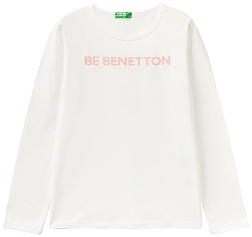 United Colors of Benetton Mädchen M/L 3096c10d3 T-Shirt, Bianco Panna 074, 170 cm von United Colors of Benetton