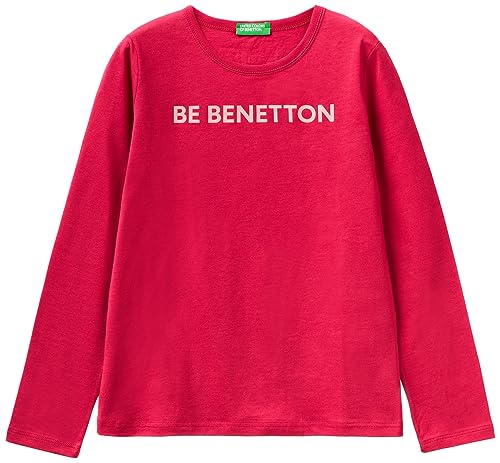 United Colors of Benetton Mädchen M/L 3096c10d3 T-Shirt, Rosso Magenta 2e8, 3XL von United Colors of Benetton