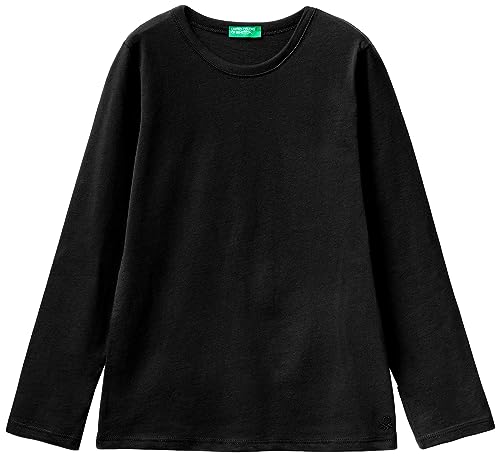 United Colors of Benetton Mädchen M/L 3i1xc10da T-Shirt, Nero 100, S von United Colors of Benetton