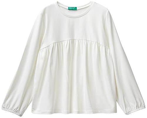 United Colors of Benetton Mädchen M/L 3pitc10dw T-Shirt, Bianco Panna 074, 130 cm von United Colors of Benetton