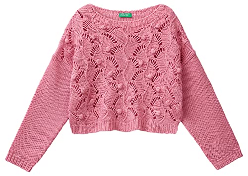 United Colors of Benetton Mädchen Maglia G/C M/L 127ZC103C Pullover, Rosa 901, S von United Colors of Benetton