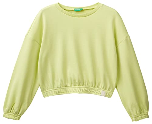 United Colors of Benetton Mädchen Maglia G/C M/L 3UHRC10AT Sweatshirt, Giallo Lime 679, XL von United Colors of Benetton