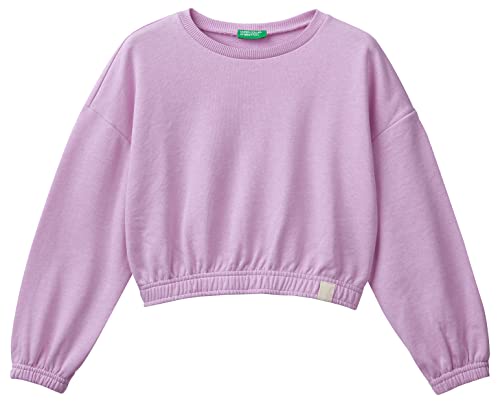 United Colors of Benetton Mädchen Maglia G/C M/L 3UHRC10AT Sweatshirt, Lilla 8K1, S von United Colors of Benetton