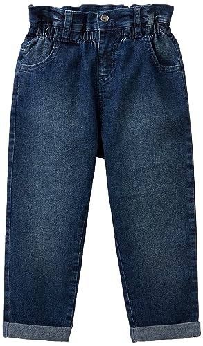 United Colors of Benetton Mädchen Pantalone 4RW4GE019 Jeans, Blu Scuro Denim 901, 90 von United Colors of Benetton