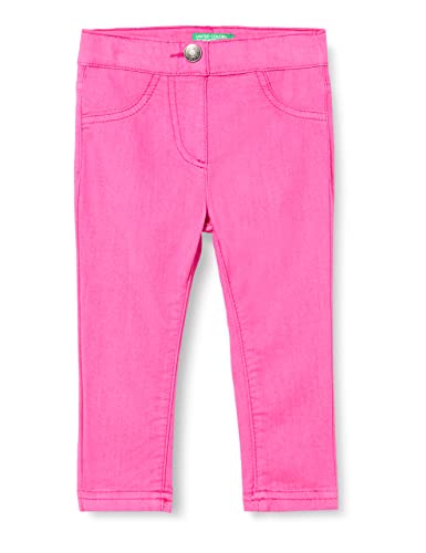 United Colors of Benetton Mädchen Pantalone 4U40GE00B Jeans, Fuxia 1Y8, 90 von United Colors of Benetton