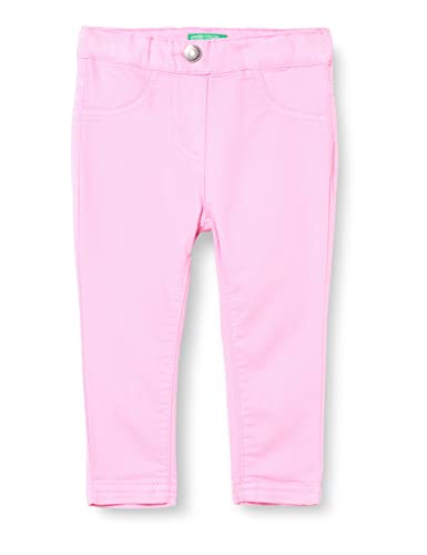 United Colors of Benetton Mädchen Pantalone 4U40GE00B Jeans, Rosa Intenso 05F, 82 von United Colors of Benetton