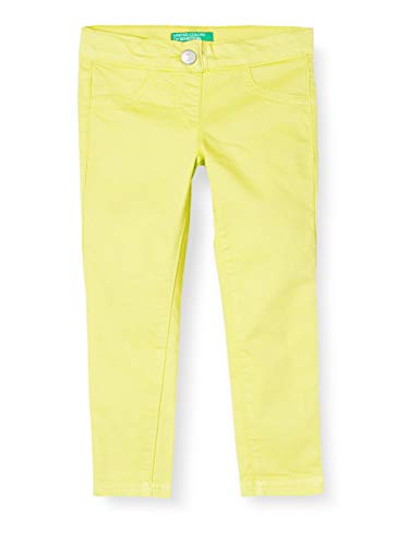 United Colors of Benetton Mädchen Pantalone Hose, Gelb (Limeade 28m), 128 (Herstellergröße: Medium) von United Colors of Benetton