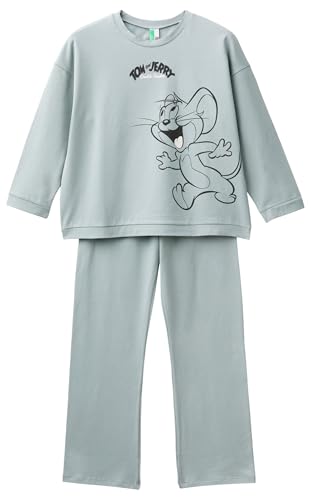 United Colors of Benetton Mädchen Pig(Maglia+Pant) 3DKE0P07C Pyjamaset, Grigio, 110 von United Colors of Benetton