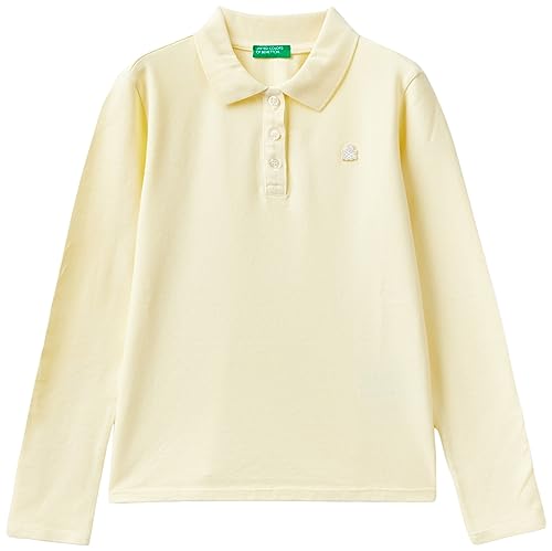 United Colors of Benetton Mädchen Poloshirt M/L 3wg9c300x Polohemd, Giallo 1g6, 120 cm von United Colors of Benetton