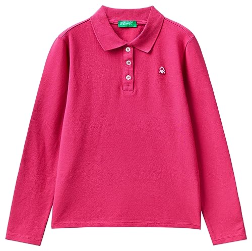 United Colors of Benetton Mädchen Poloshirt M/L 3wg9c300x Polohemd, Rosso Magenta 2e8, XL von United Colors of Benetton