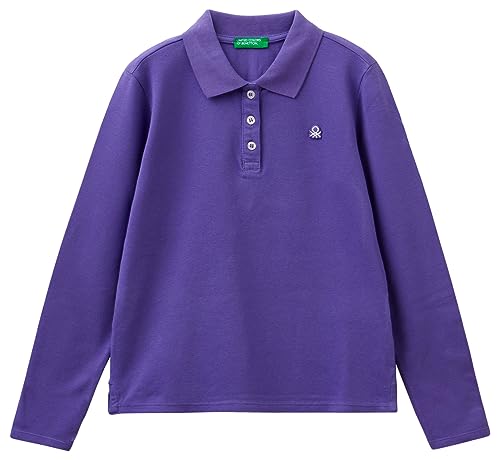 United Colors of Benetton Mädchen Poloshirt M/L 3wg9c300x Polohemd, Viola 30f, 160 cm von United Colors of Benetton