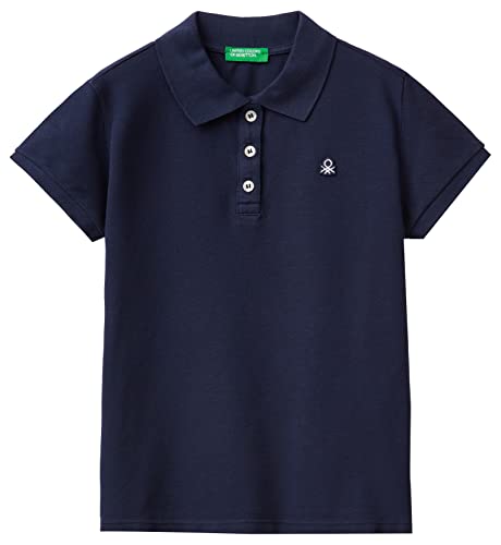 United Colors of Benetton Mädchen Poloshirt M/M 3wg9c300o Polohemd, Blau 252, L von United Colors of Benetton