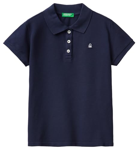 United Colors of Benetton Mädchen Poloshirt M/M 3wg9c300o Polohemd, Blau 252, XXL von United Colors of Benetton