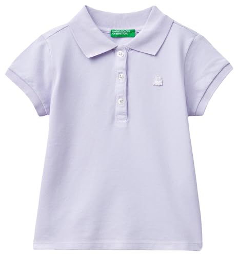 United Colors of Benetton Mädchen Poloshirt M/M 3wg9g300a Polohemd, Malve 26g, XXS von United Colors of Benetton