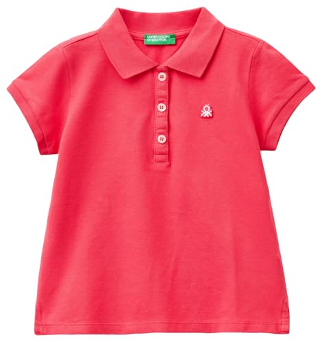 United Colors of Benetton Mädchen Poloshirt M/M 3wg9g300a Polohemd, Rot Magenta 34l, YS von United Colors of Benetton