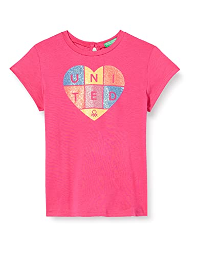 United Colors of Benetton Mädchen Regular T-Shirt T-SHIRT 3I1XC1527, Fuchsia 3l5, 90/18-24 Monate von United Colors of Benetton