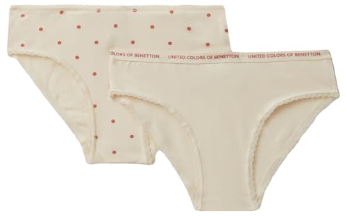 United Colors of Benetton Mädchen Set 2 Slip 37cy0s02q Unterwäsche, Mehrfarbig, 160 cm von United Colors of Benetton