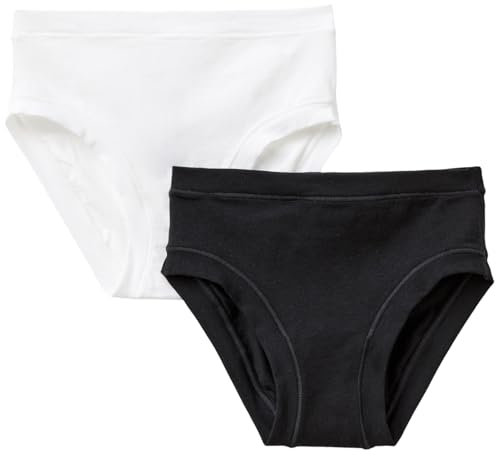 United Colors of Benetton Mädchen Set 2 Slip 3ZQM0S1W2 Funktionsunterwäsche, Nero, 130 von United Colors of Benetton