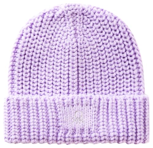 United Colors of Benetton Mädchen Strickmütze 105hca008 Beanie-Mütze, violett, M von United Colors of Benetton