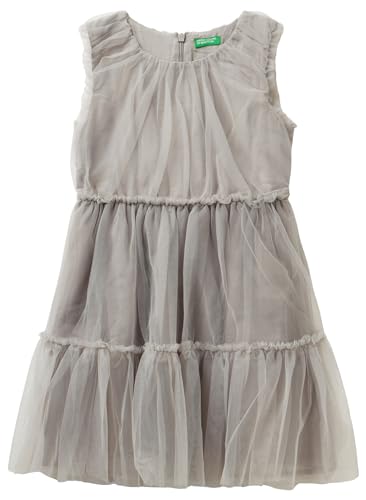 United Colors of Benetton Mädchen Vestito 4JZECV02K Kleid, Grigio, 140 cm von United Colors of Benetton