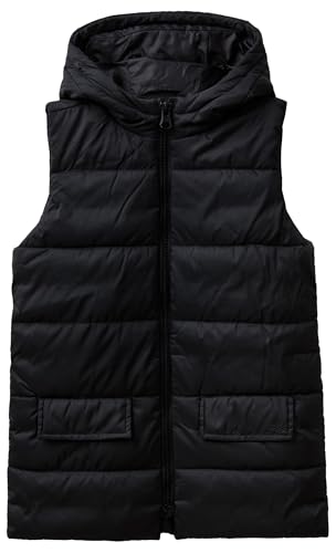 United Colors of Benetton Mädchen Weste 2wu0cj00p Jacke, Schwarz, 140 cm von United Colors of Benetton