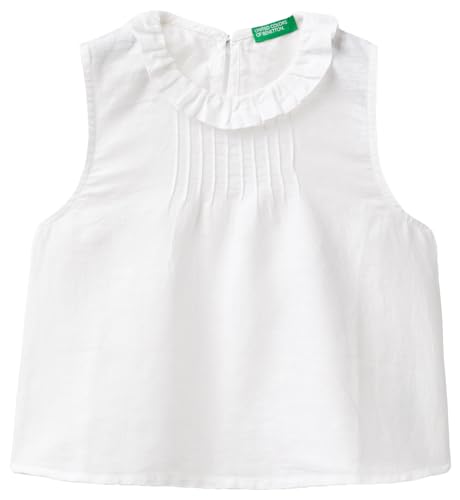 United Colors of Benetton Mädchen s/m 5ok4gh003 Hemd, Optisches Weiß 101, YS von United Colors of Benetton