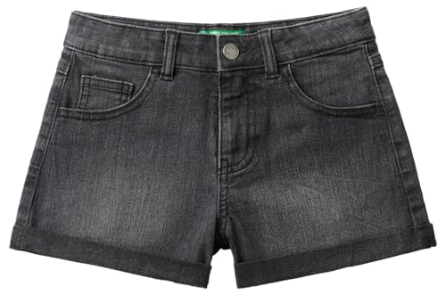 United Colors of Benetton Mädchen und Jungen Bermuda 4xa2c9010 Shorts, Black Denim 700, L von United Colors of Benetton