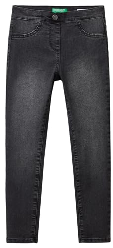 United Colors of Benetton Mädchen und Jungen Hose 4rw4ce00o Jeans, Black Denim 700, L von United Colors of Benetton