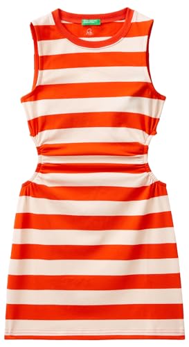United Colors of Benetton Mädchen und Mädchen 34qccv00s Kleid, Mehrfarbig, 122 cm von United Colors of Benetton