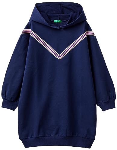United Colors of Benetton Mädchen und Mädchen 36fpcv00h Kleid, Blu Scuro 252, 130 cm von United Colors of Benetton