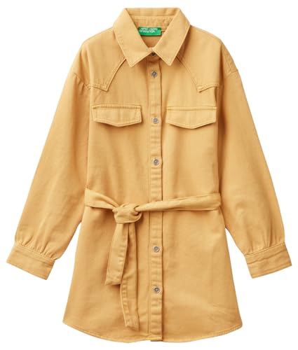 United Colors of Benetton Mädchen und Mädchen 42c2cv026 Kleid, Ocker 9p8, M von United Colors of Benetton