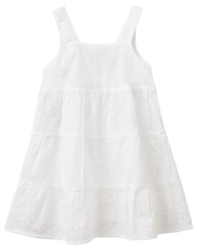 United Colors of Benetton Mädchen und Jungen Vestito 4zrlgv01p Kleid, Weiß, 104 cm von United Colors of Benetton