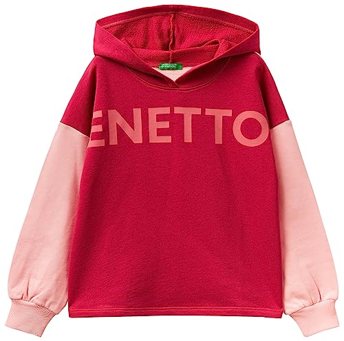 United Colors of Benetton Mädchen und Mädchen C/CAPP. M/L 3J68C202L Kapuzenpullover, Rosso Magenta 2e8, 140 cm von United Colors of Benetton