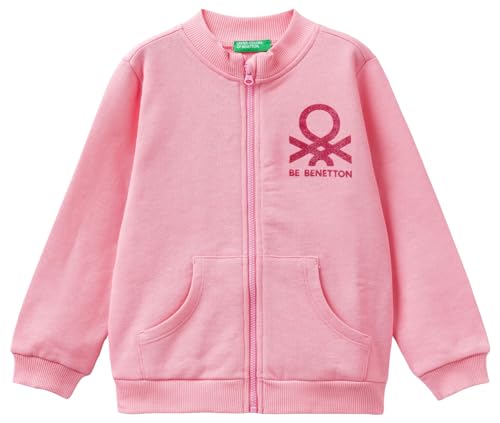 United Colors of Benetton Mädchen und Mädchen Jacke M/L 3J70G502U Strickjacke, Rosa 38E, YS von United Colors of Benetton