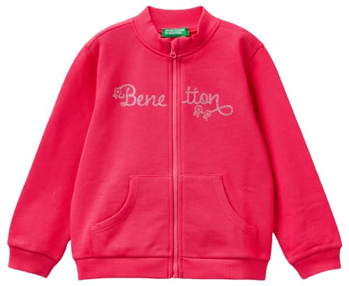 United Colors of Benetton Mädchen und Mädchen Jacke M/L 3J70G502U Strickjacke, Rot Magenta 34l, XS von United Colors of Benetton