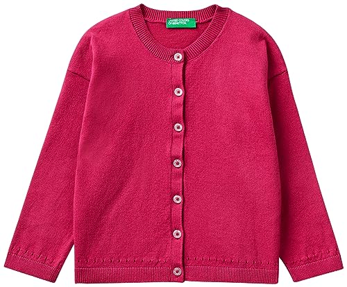 United Colors of Benetton Mädchen und Mädchen Koreanisches Trikot M/L 1194G5007 Strickjacke, Rosso Magenta 2e8, 3 Jahre von United Colors of Benetton