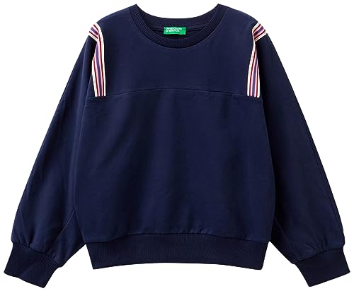 United Colors of Benetton Mädchen und Mädchen Masche G/C M/L 36fpc10e7 Sweatshirt, Blu Scuro 252, 130 cm von United Colors of Benetton