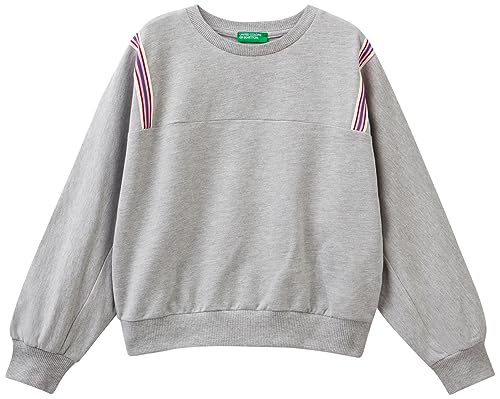 United Colors of Benetton Mädchen und Mädchen Masche G/C M/L 36fpc10e7 Sweatshirt, Grigio Melange 501, 130 cm von United Colors of Benetton