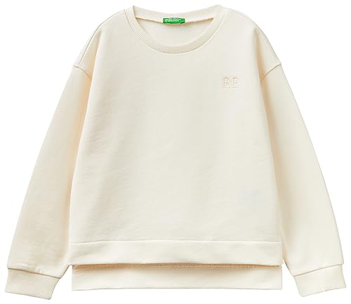 United Colors of Benetton Mädchen und Mädchen Masche G/C M/L 3J68c10e1 Sweatshirt, Bianco Panna 0r2, 130 cm von United Colors of Benetton