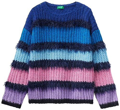 United Colors of Benetton Mädchen und Mädchen Maschenweite G/C M/L 116qq103w Pullover, Righe Multicolori 66u, 140 cm von United Colors of Benetton