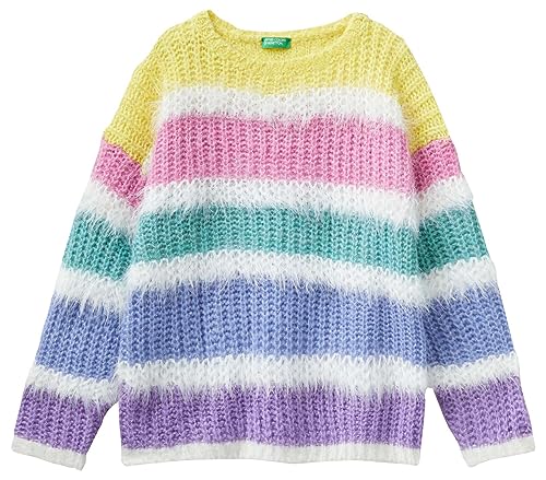 United Colors of Benetton Mädchen und Mädchen Maschenweite G/C M/L 116qq103w Pullover, Righe Multicolori 6v8, S von United Colors of Benetton