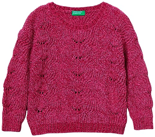 United Colors of Benetton Mädchen und Mädchen Maschenweite G/C M/L 16clg100g Pullover, Rosso Magenta 2e8, 2 Jahre von United Colors of Benetton