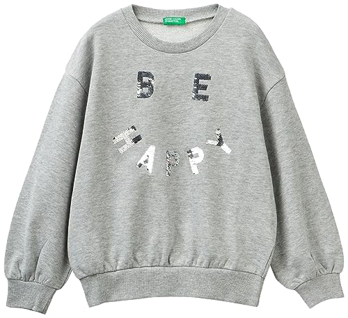 United Colors of Benetton Mädchen und Mädchen Maschenweite G/C M/L 3J68C10E6 Sweatshirt, Grigio Melange 501, 160 cm von United Colors of Benetton