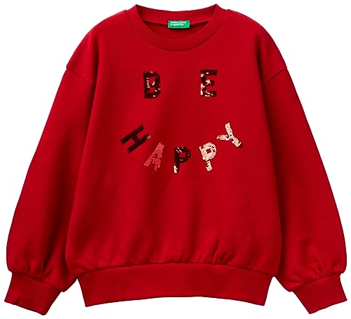 United Colors of Benetton Mädchen und Mädchen Maschenweite G/C M/L 3J68C10E6 Sweatshirt, Rosso 0v3, 140 cm von United Colors of Benetton