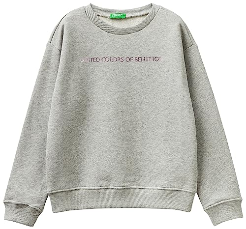 United Colors of Benetton Mädchen und Mädchen Maschenweite G/C M/L 3J68c10d0 Sweatshirt, Grigio Melange 501, 160 cm von United Colors of Benetton