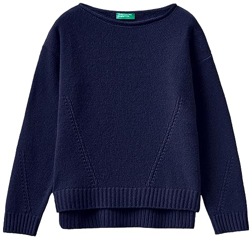 United Colors of Benetton Mädchen und Mädchen Trikot G/C M/L 124yc103y Pullover, Blu Scuro 252, 168 cm von United Colors of Benetton