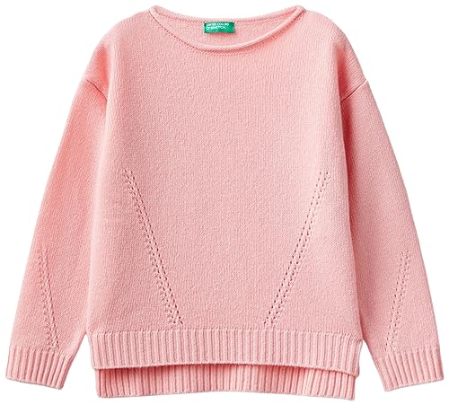 United Colors of Benetton Mädchen und Mädchen Trikot G/C M/L 124yc103y Pullover, Rosa 03z, 130 cm von United Colors of Benetton