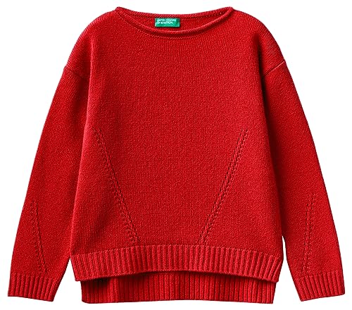 United Colors of Benetton Mädchen und Mädchen Trikot G/C M/L 124yc103y Pullover, Rosso 0v3, 130 cm von United Colors of Benetton