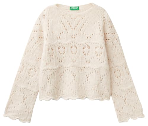 United Colors of Benetton Mädchen und Mädchen Trikot G/C M/L 1255c107f Pullover, Weiß, 140 cm United Colors of Benetton Mädchen und Mädchen Trikot G/C M/L 1255c107f Pullover, Weiß, 140 cm von United Colors of Benetton